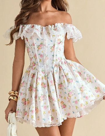 Rochie scurta SHEIN, floral print