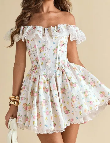 Rochie scurta SHEIN, floral print