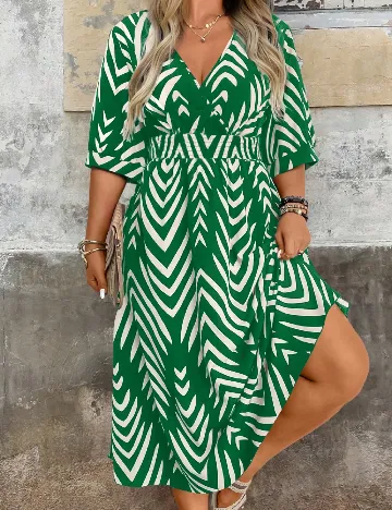 Rochie medie SHEIN CURVE, verde