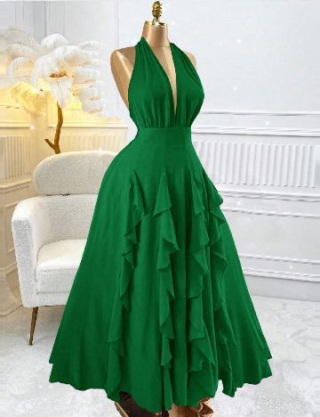 Rochie lunga SHEIN CURVE, verde