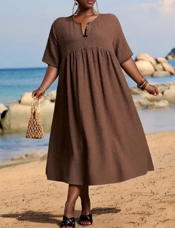 Rochie medie SHEIN CURVE, maro