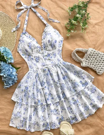 Rochie scurta SHEIN, floral print