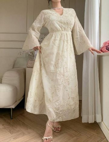 Rochie lunga SHEIN, crem
