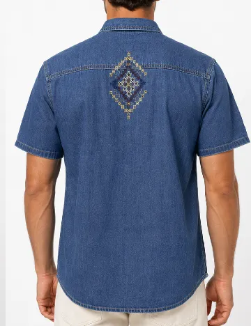 Camasa Bershka, albastru