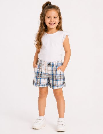 Pantaloni scurti Zara, alb