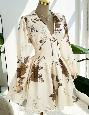 Rochie scurta SHEIN CURVE, crem