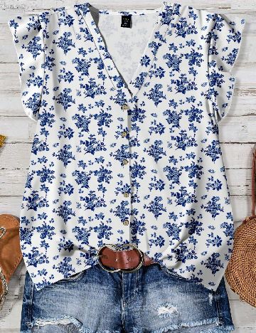 Bluza SHEIN CURVE, alb