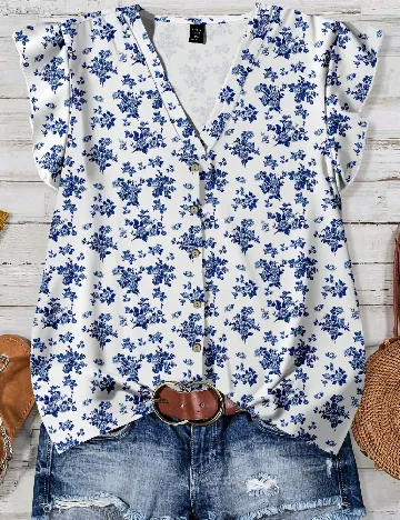 Bluza SHEIN CURVE, alb
