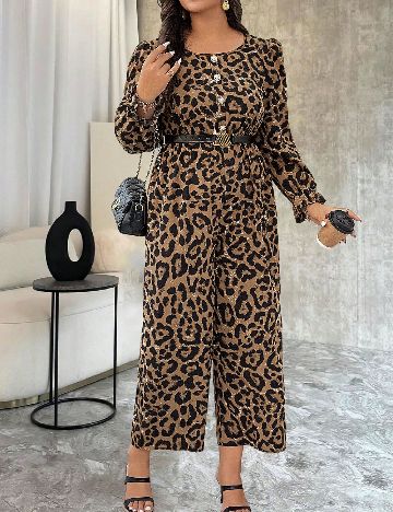 Salopeta SHEIN CURVE, animal print