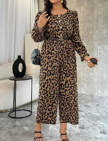 Salopeta SHEIN CURVE, animal print