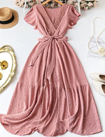 Rochie lunga SHEIN CURVE, roz