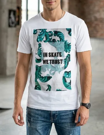 Tricou Bershka, alb