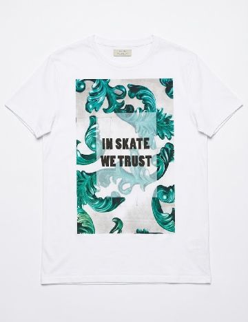 Tricou Bershka, alb