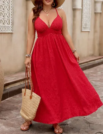 Rochie lunga SHEIN CURVE, rosu