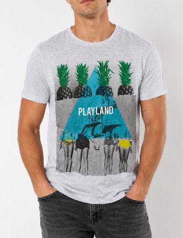 Tricou Bershka, gri