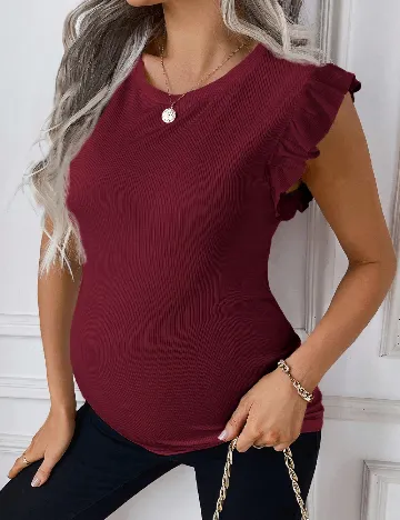 Bluza SHEIN Maternity, visiniu