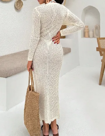 Rochie de plaja SHEIN, ecru