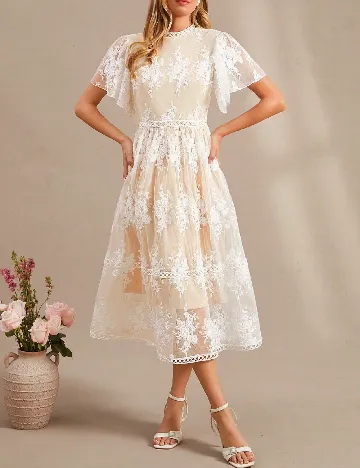 Rochie medie SHEIN, crem