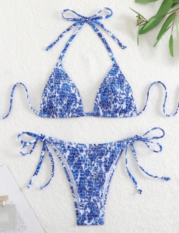Costum de baie SHEIN, albastru