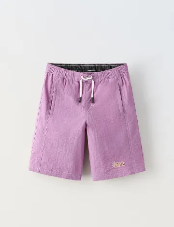 Pantaloni scurti Zara, mov