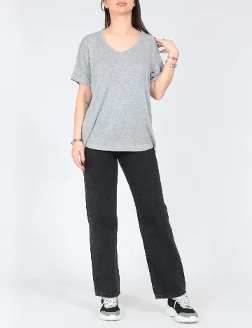 Tricou Pull&Bear, gri