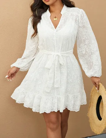 Rochie scurta SHEIN CURVE, alb