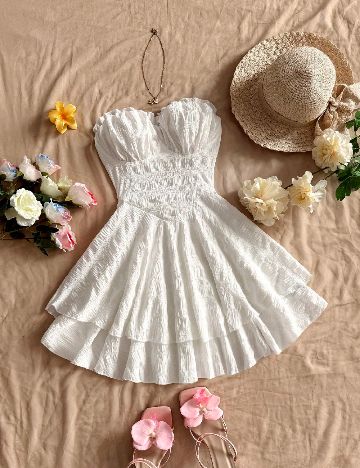 Rochie scurta SHEIN, alb