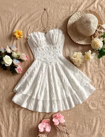 Rochie scurta SHEIN, alb