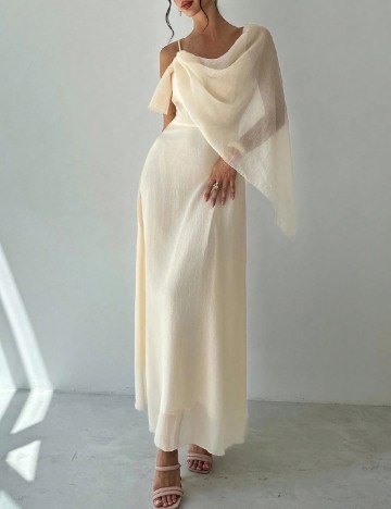 Rochie lunga SHEIN, crem