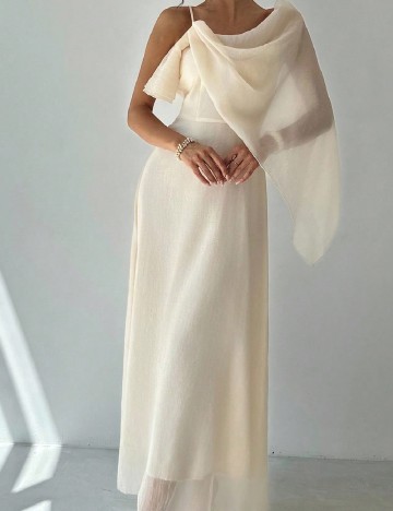 Rochie lunga SHEIN, crem