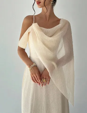 Rochie lunga SHEIN, crem