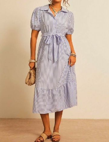 Rochie medie SHEIN CURVE, albastru