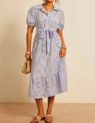 Rochie medie SHEIN CURVE, albastru