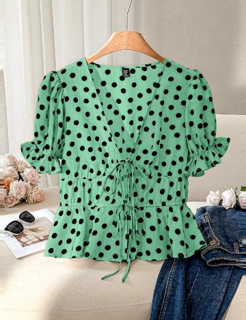 Bluza SHEIN CURVE, verde