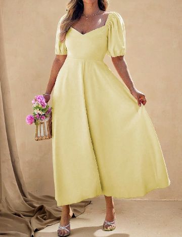 Rochie lunga SHEIN CURVE, galben