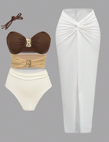 Costum de baie SHEIN, mix culori