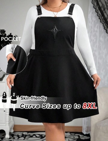 Rochie scurta SHEIN CURVE, negru