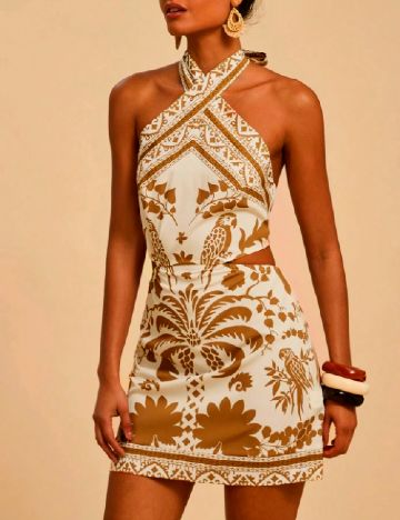 Rochie scurta SHEIN, crem