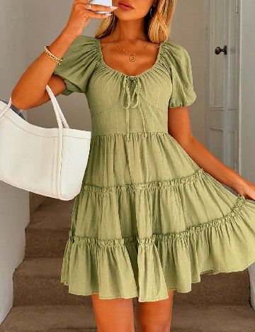 Rochie scurta SHEIN, verde