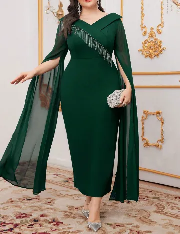 Rochie lunga SHEIN CURVE, verde