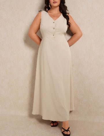 Rochie lunga SHEIN CURVE, crem