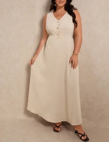 Rochie lunga SHEIN CURVE, crem
