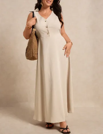 Rochie lunga SHEIN CURVE, crem