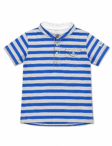 Tricou Zara, gri/albastru