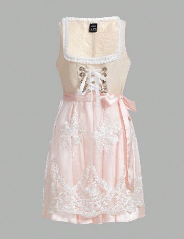 Rochie scurta SHEIN, roz/crem