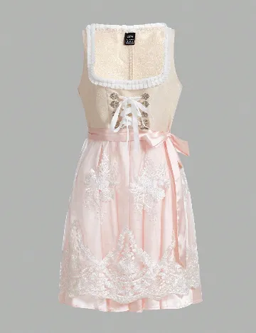 Rochie scurta SHEIN, roz/crem