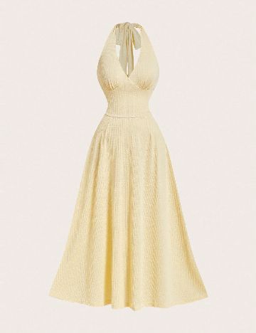 Rochie lunga SHEIN CURVE, galben