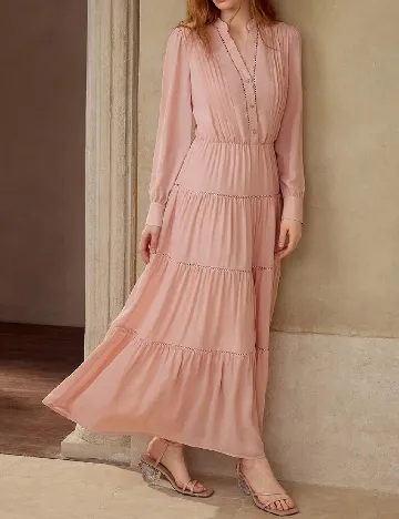 Rochie lunga MOTF, roz