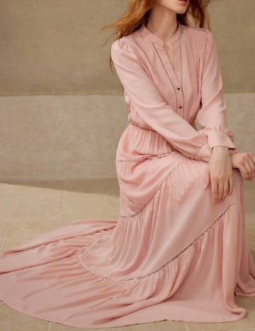 Rochie lunga MOTF, roz