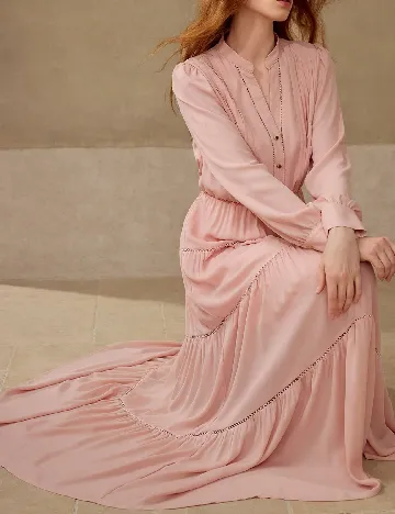 Rochie lunga MOTF, roz